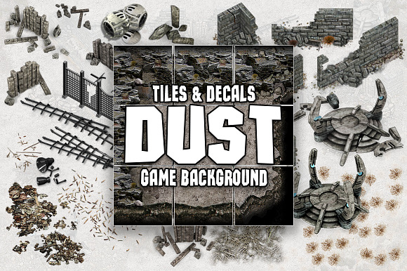 DUST 2D MAP TILES AND DECALS in Objects - product preview 13