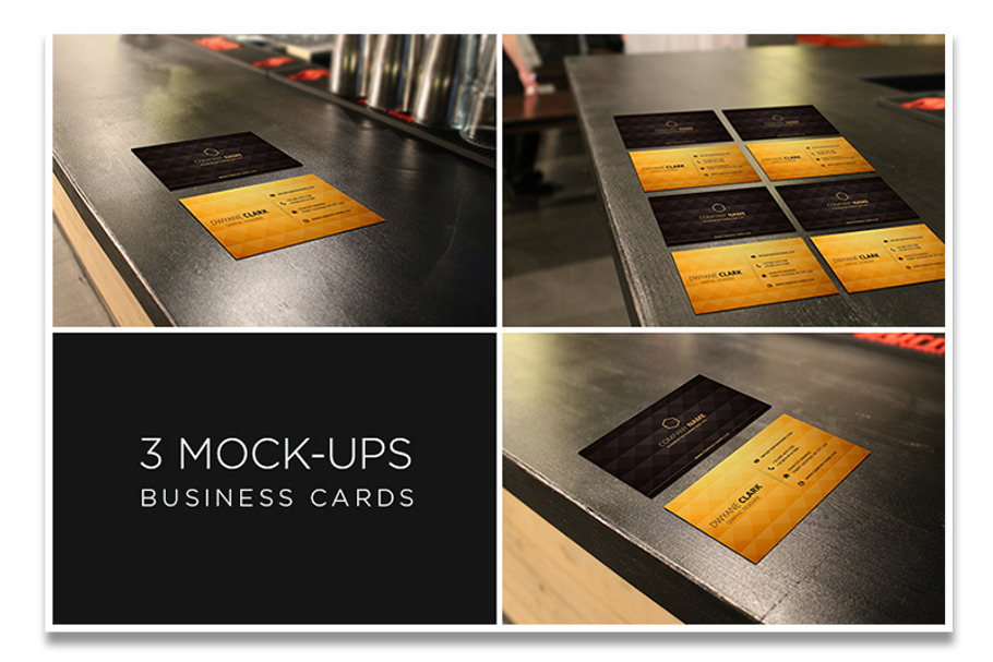 Bar Cards Mockup Restaurant Cafe