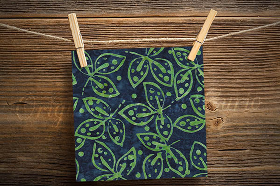 Green Jungle Batik Digital Paper