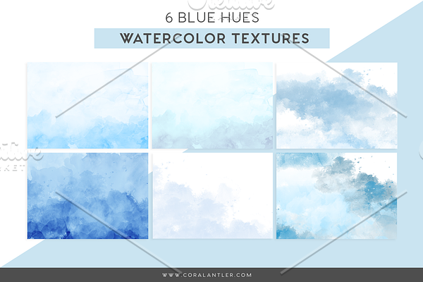 Blue Watercolor Textures