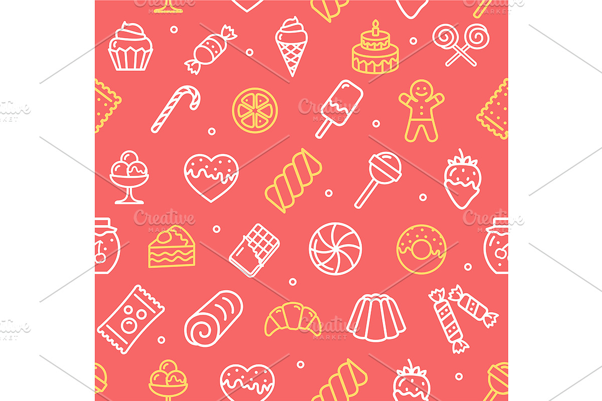 Sweets and Bakery Pattern Background in Patterns - product preview 8