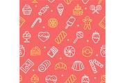 Sweets and Bakery Pattern Background