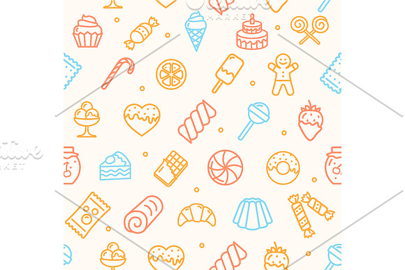 Sweets and Bakery Pattern Background in Patterns - product preview 1