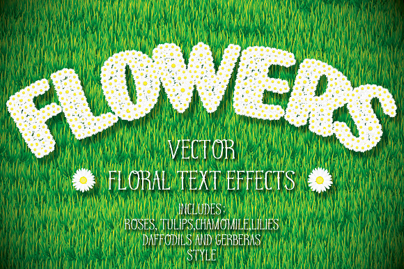 Flowers. Vector Graphic Styles in Photoshop Layer Styles - product preview 10
