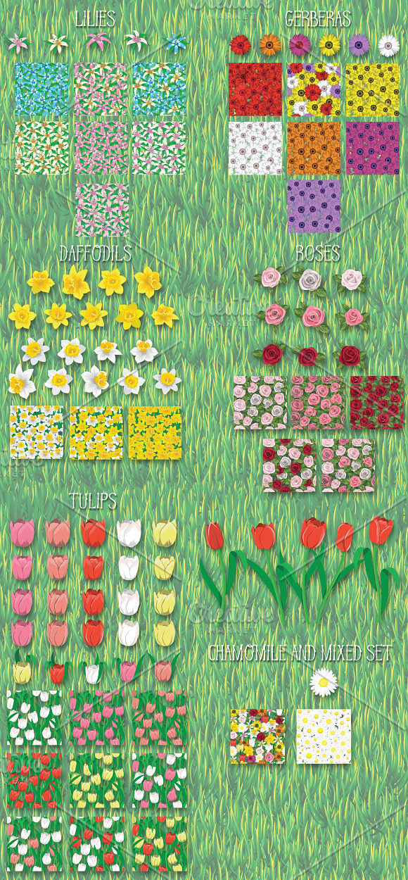Flowers. Vector Graphic Styles in Photoshop Layer Styles - product preview 11