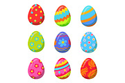 Easter Egg with Colorful Bright Ornamental Design