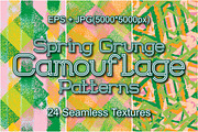 24 Spring Grunge Camo Patterns