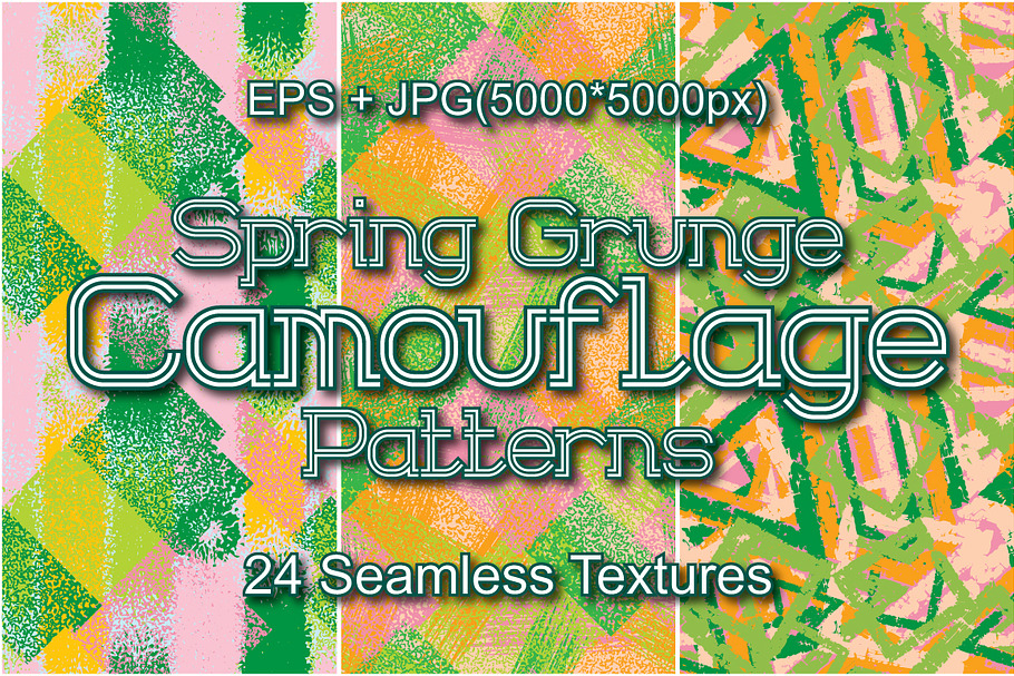 24 Spring Grunge Camo Patterns in Patterns - product preview 8