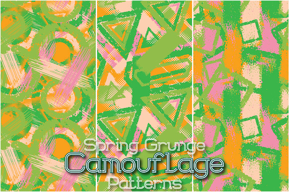 24 Spring Grunge Camo Patterns in Patterns - product preview 5