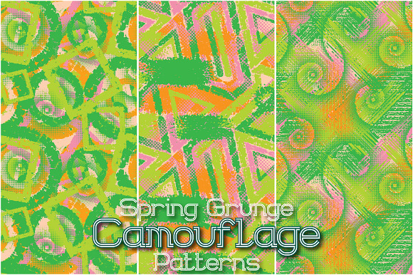 24 Spring Grunge Camo Patterns in Patterns - product preview 6