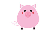 Cute pig. Vector+jpg
