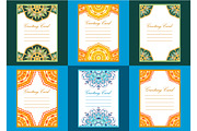 Card template a pattern a mandala.
