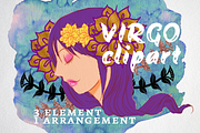 Virgo manga art element clipart
