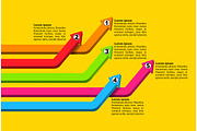 Intersecting colorful numbered graph arrows