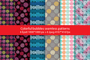 Colorful bubbles seamless pattern