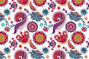 Seamless floral paisley pattern