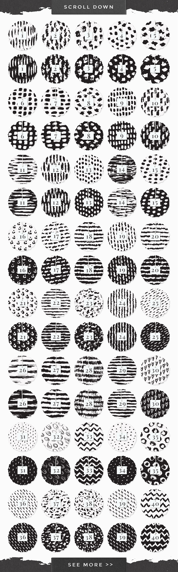 InkBox - 240 Inky Patterns + Extras! in Patterns - product preview 4