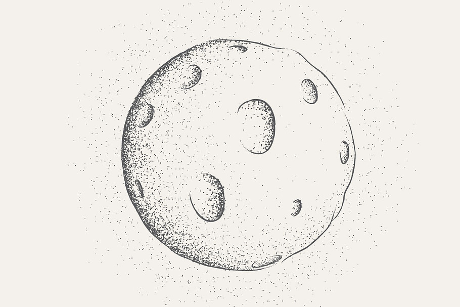 graphic full moon or planet in Illustrations - product preview 8
