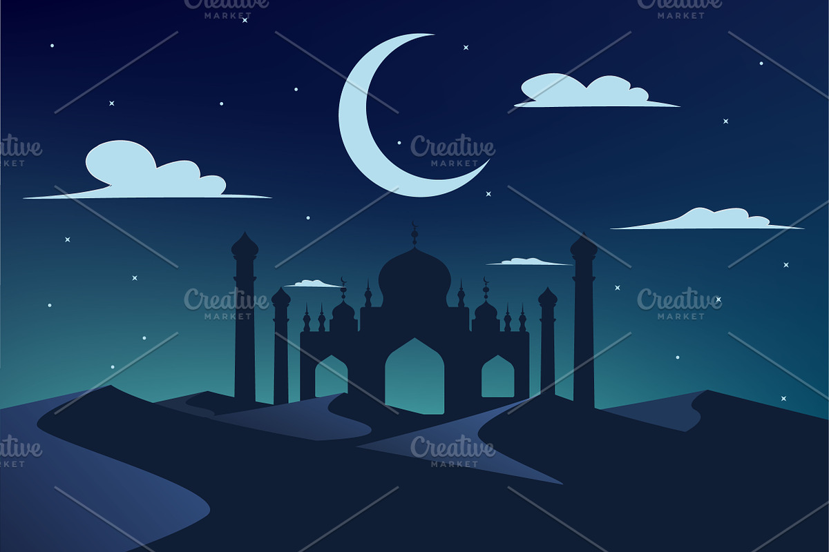 Muslim mosque  in Illustrations - product preview 8