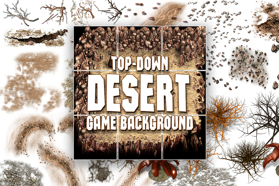 Desert Game Background in Objects - product preview 8