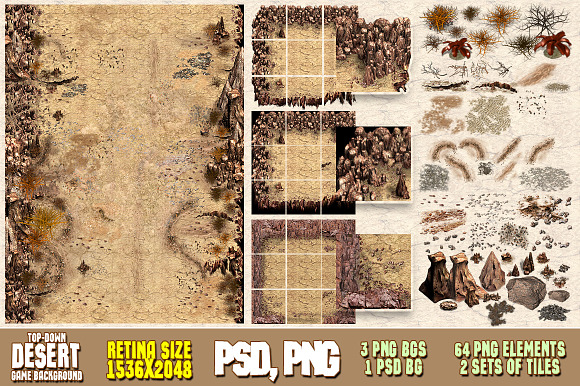 Desert Game Background in Objects - product preview 4