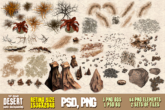 Desert Game Background in Objects - product preview 7