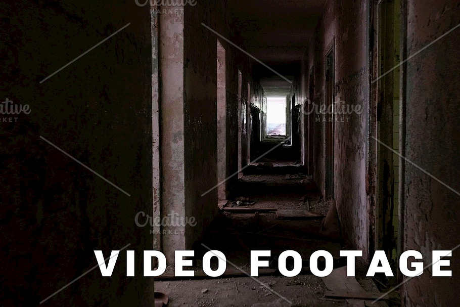 Corridor in the abandoned house. Smooth and slow steady cam shot in Graphics - product preview 8