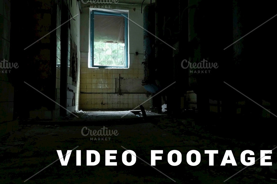 Boiler room in the abandoned factory. Smooth and slow crane cam shot
