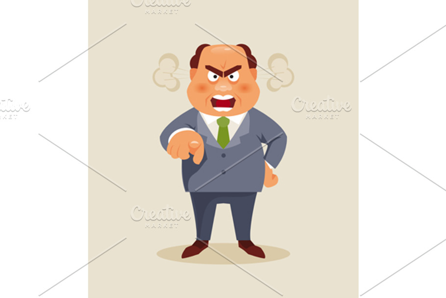 Evil boss. Vector illustration in Illustrations - product preview 8