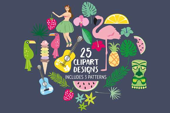 Tropical Clipart Suite in Illustrations - product preview 1