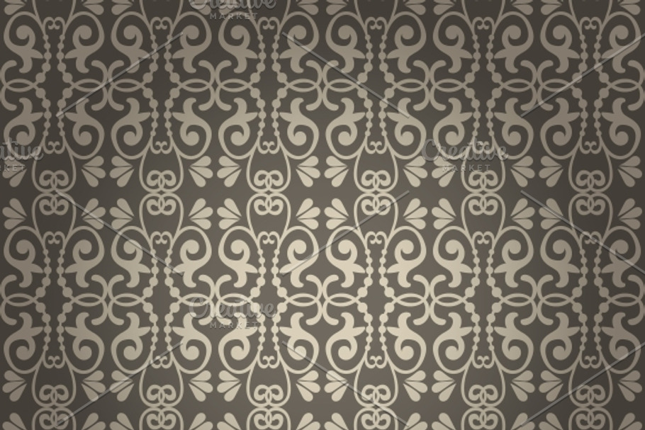 Seamless Vintage Vector Background in Patterns - product preview 8