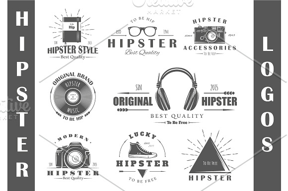 25 Hipster Logos Templates in Logo Templates - product preview 1