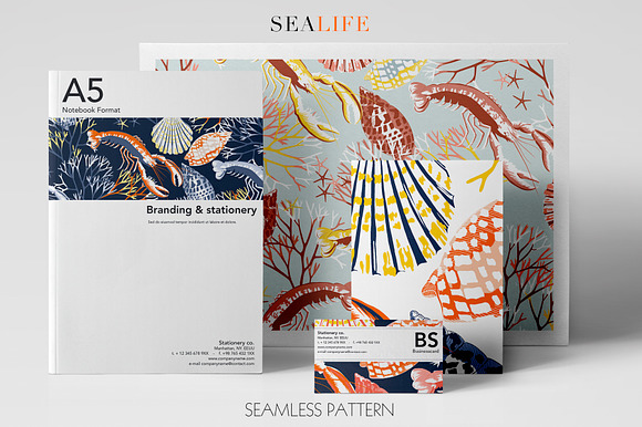 Seamless SeaLife Print Design in Patterns - product preview 1