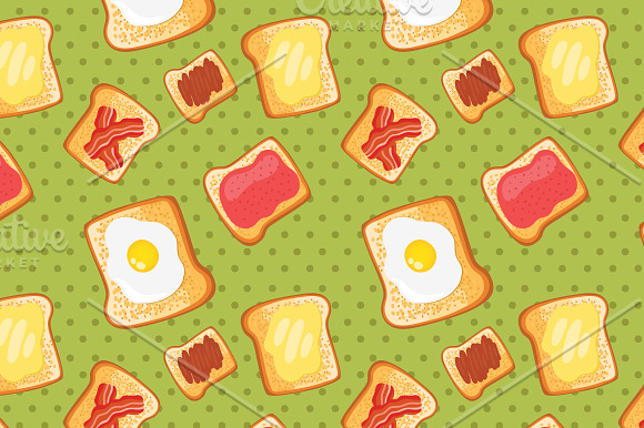 Eggs and toasts in Patterns - product preview 1