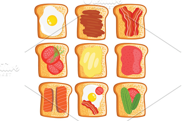 Eggs and toasts in Patterns - product preview 3