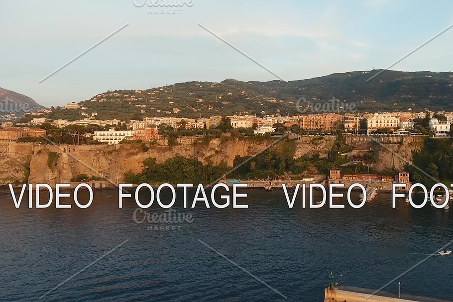 the sea in a Italian resort, the beach aerial in Graphics - product preview 8
