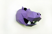 DIY Hippo Trophy - 3d papercrafts