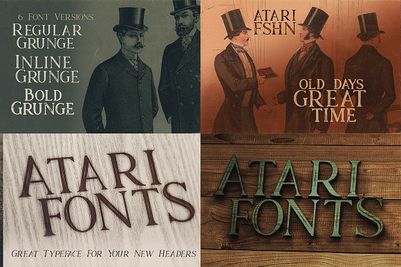 14 Vintage Display Fonts - 84 Fonts in Vintage Fonts - product preview 4