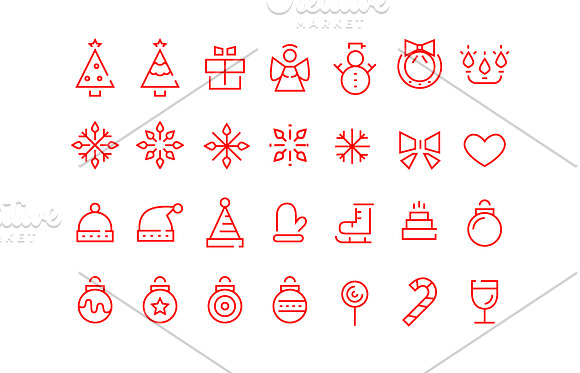 54 Christmas Icons in Christmas Icons - product preview 2