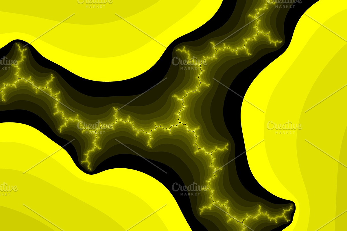 Yellow fractal background in Graphics - product preview 8