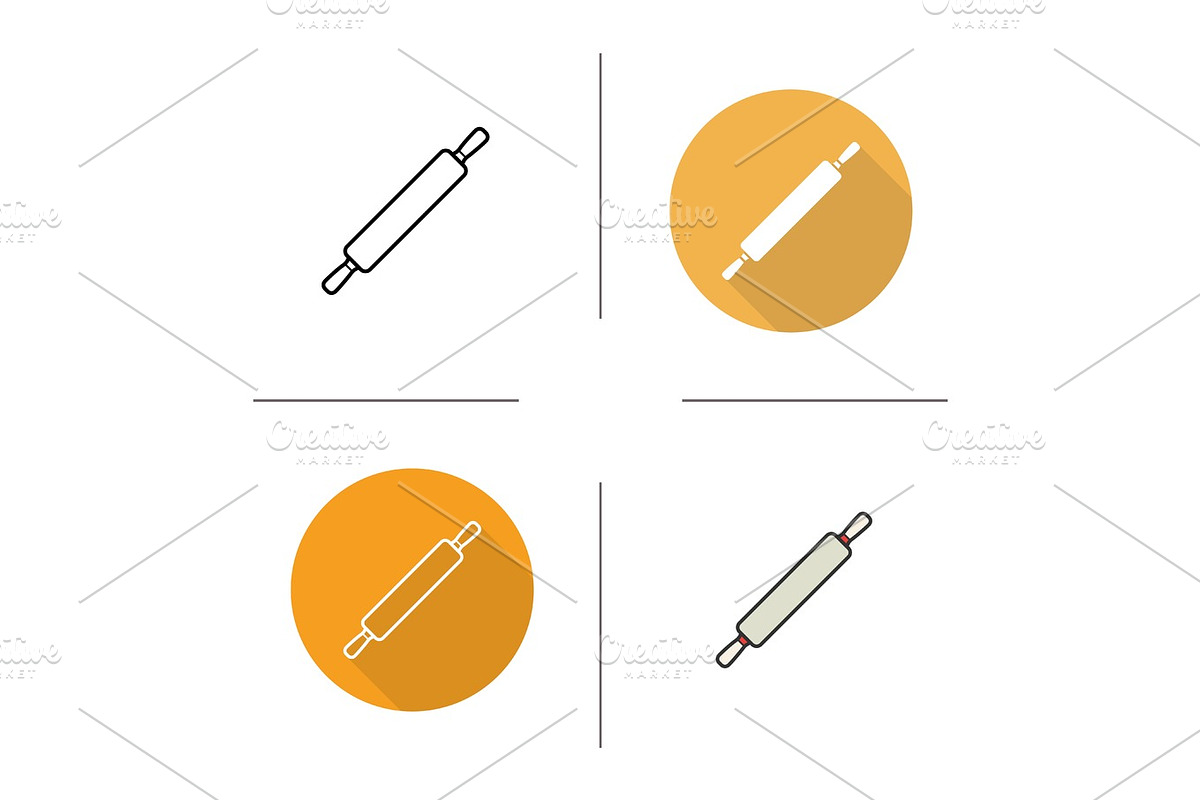 Rolling pin icon in Graphics - product preview 8