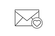 Love letter linear icon