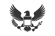 Eagle with Shield Herb Logo