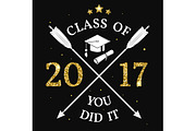 Vector Class of 2017 and 2018 badges
