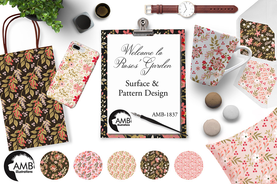 Roses' Garden patterns AMB-1837 in Patterns - product preview 8