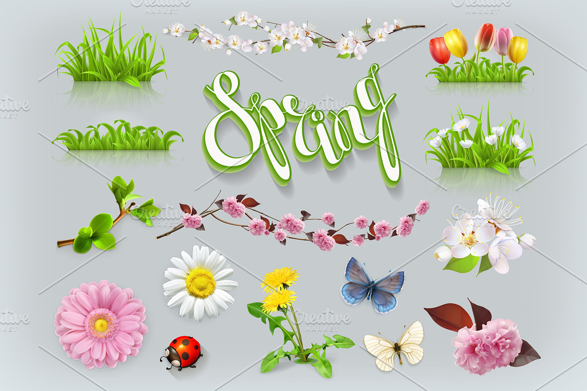 Spring set. 3d vector icon in Illustrations - product preview 8