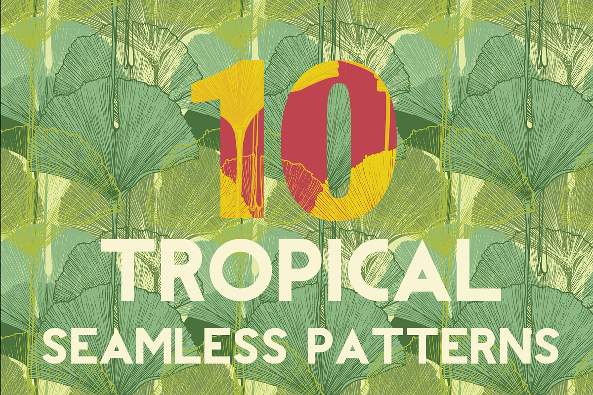 10 Tropical Seamless Pattern Set in Patterns - product preview 8