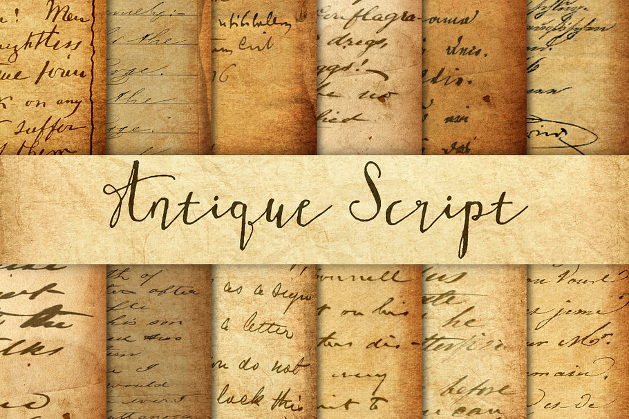 Antique Script Textures in Textures - product preview 8