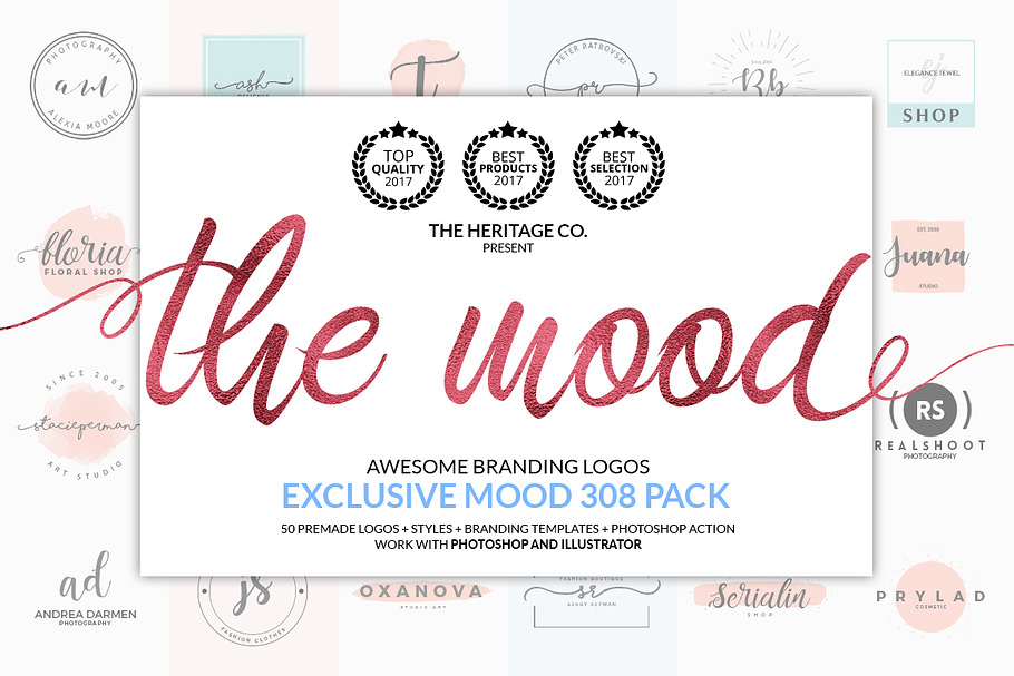 The MOOD 308 Branding Kit BUNDLE in Logo Templates - product preview 8