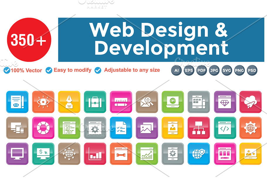 Web Design & Development Square 3D